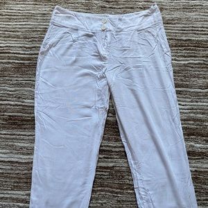 White See through beach cover up pants